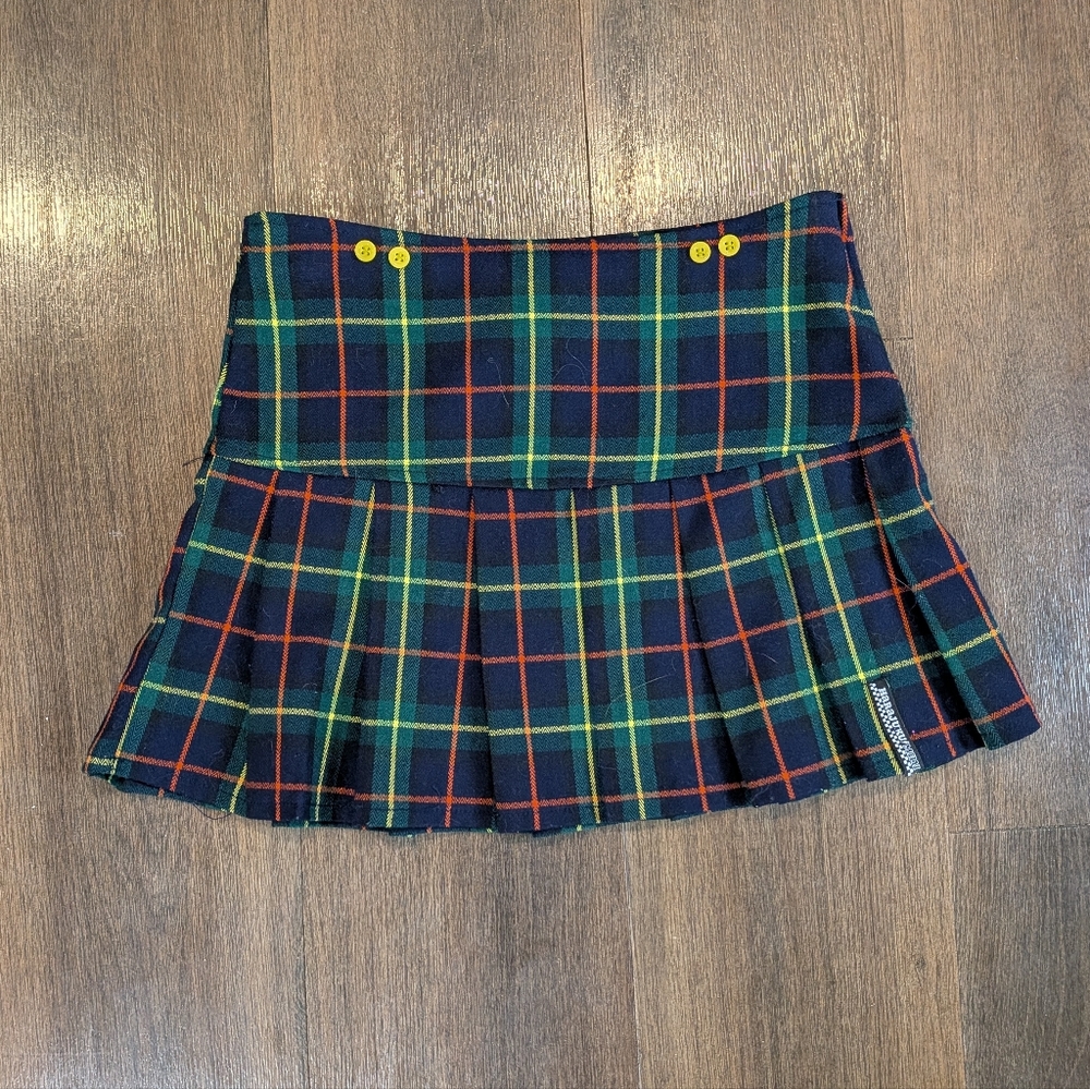 Harijuku Mini for Target L (10/12) plaid black/green mini skirt